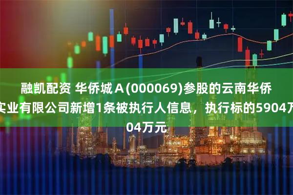 融凯配资 华侨城Ａ(000069)参股的云南华侨城实业有限公司新增1条被执行人信息，执行标的5904万元