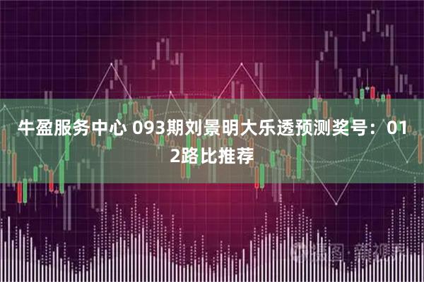 牛盈服务中心 093期刘景明大乐透预测奖号：012路比推荐